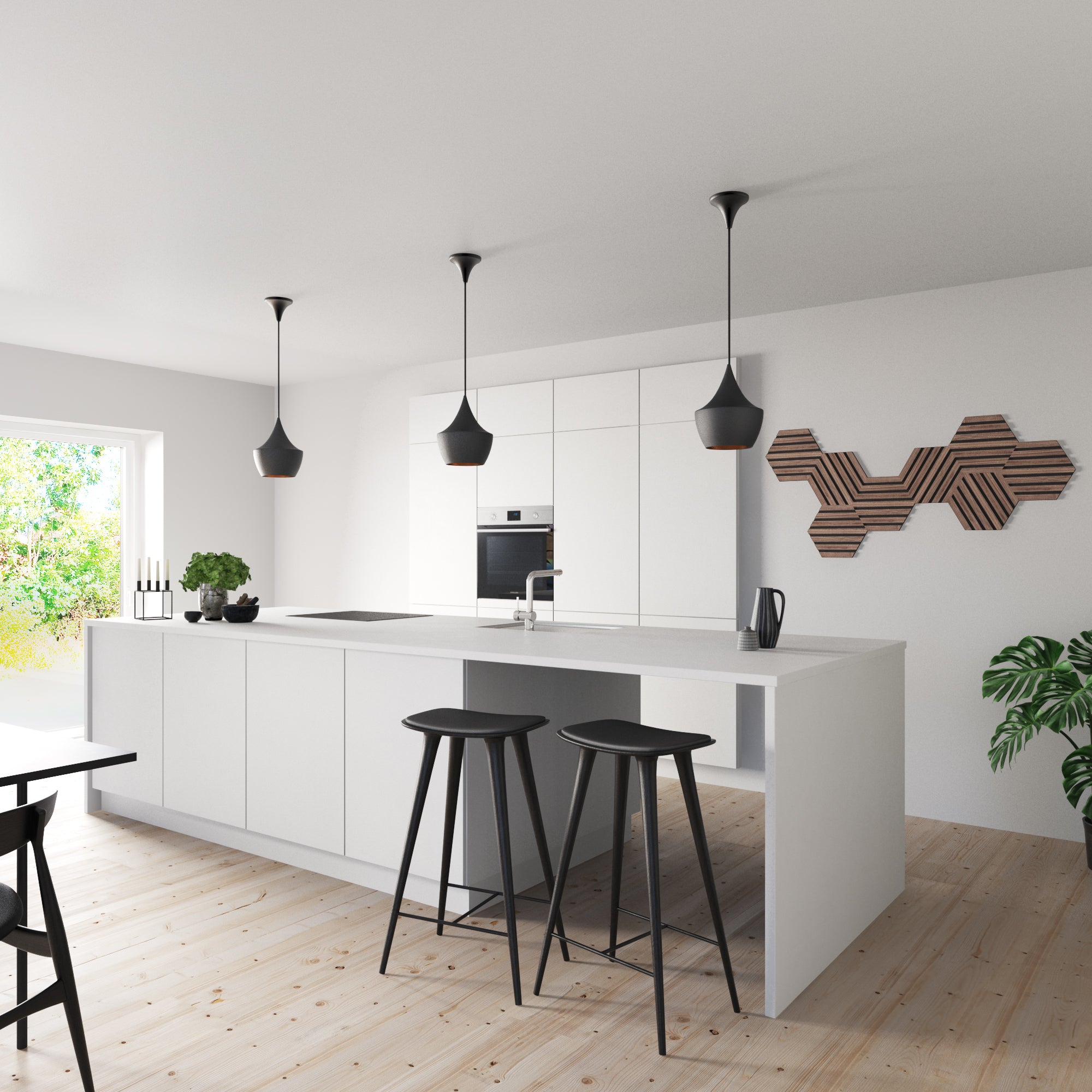 Hexagon Palissar® Art | 30x26 cm - Noce americano