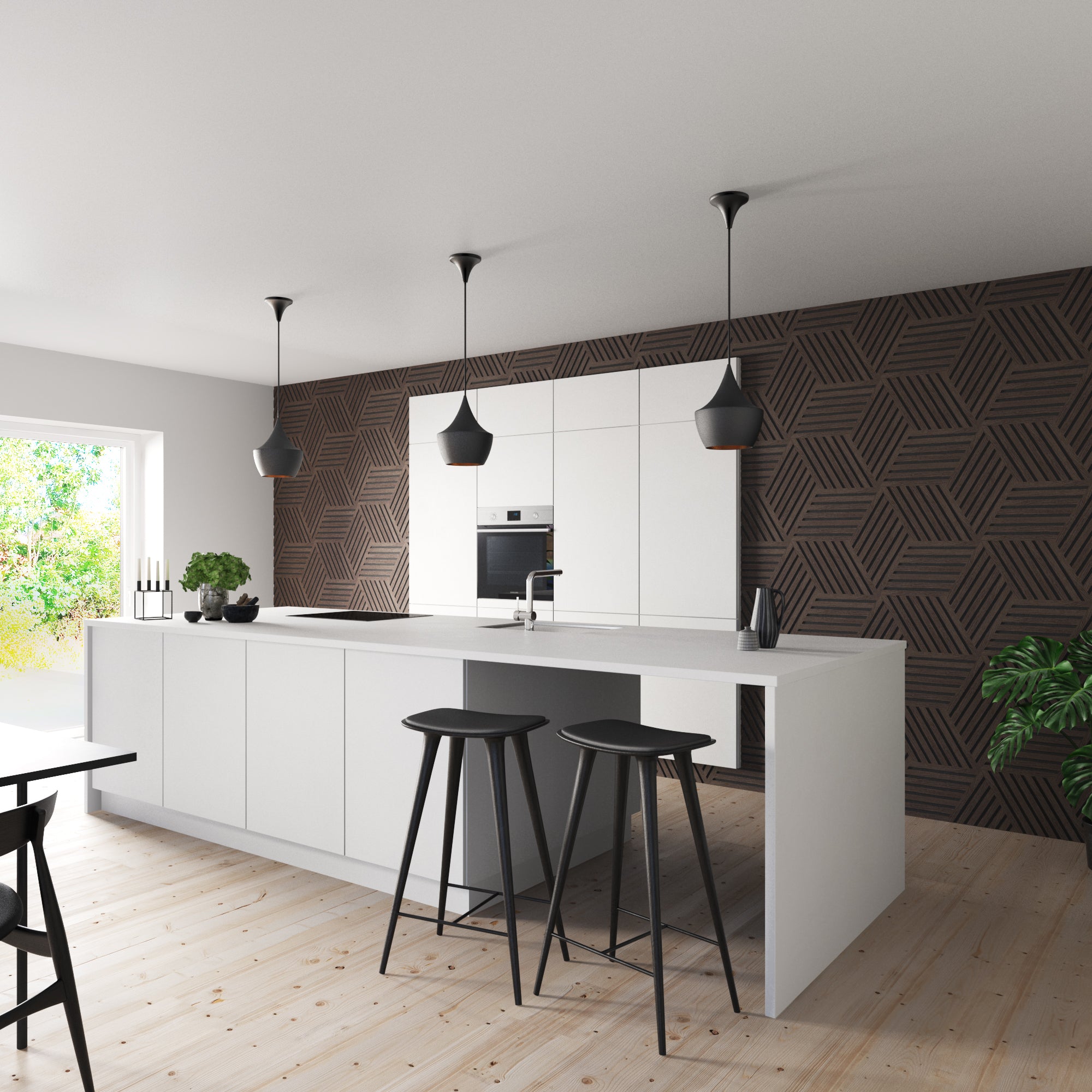 Rhombus Palissar® Art | 46x26 cm - Rovere affumicato