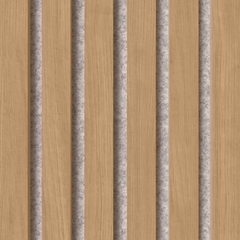 Akustikpaneele Palissar® Exklusiv | 240x 60 cm - Warm Oak mit grauem Filz