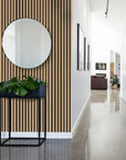 Pannelli acustici esclusivi Palissar® | 300x60 cm - Rovere chiaro (feltro acustico nero)