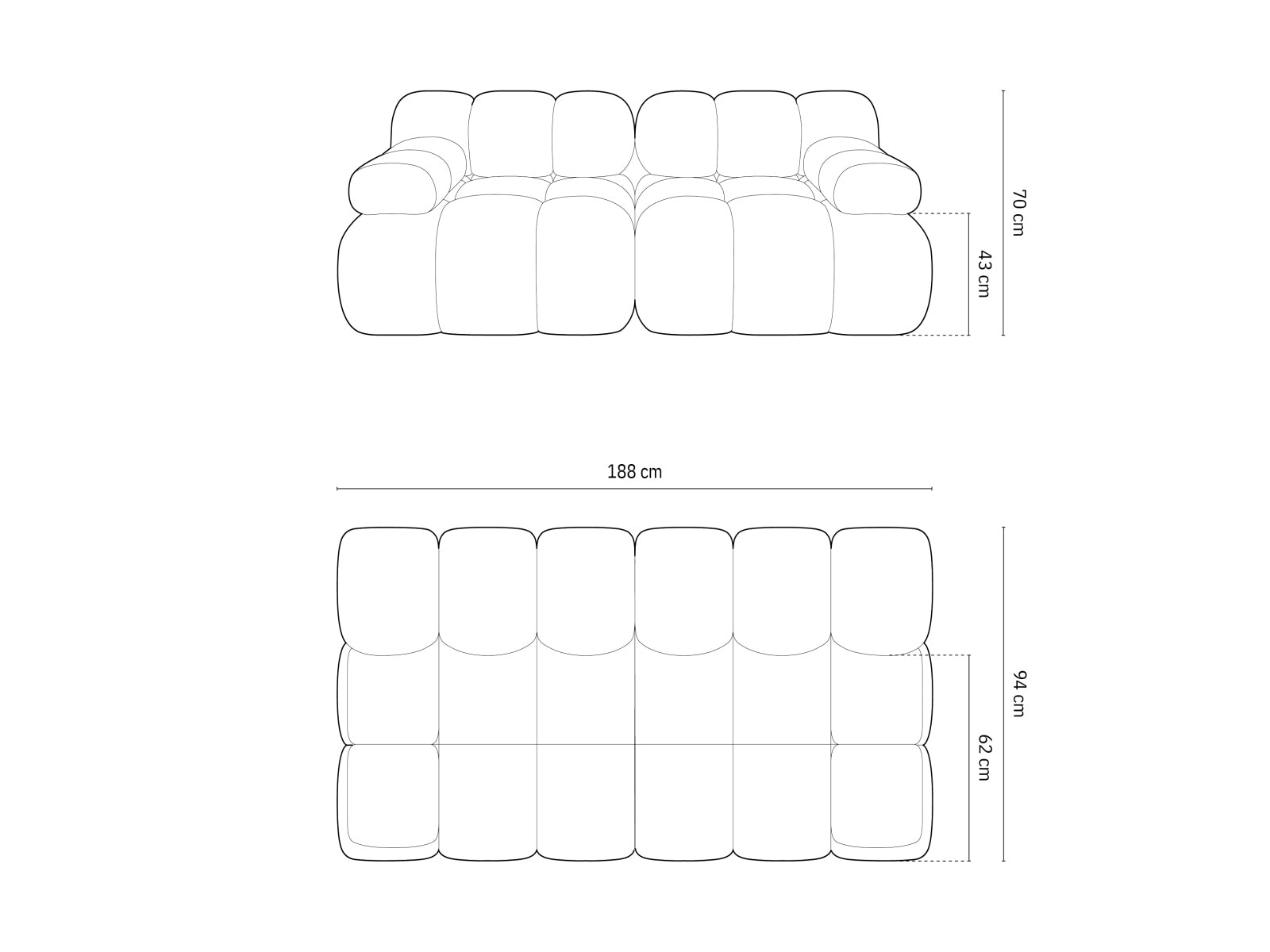 Divano Bellis a 2 posti - beige ingresso