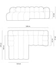 Lupine L - Sofa linke - grau - Palissar