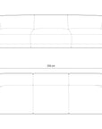 Miley 3 - Seater Sofa - hellgrau - Palissar
