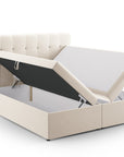 Lits à sommier tapissier Mamaia - beige
