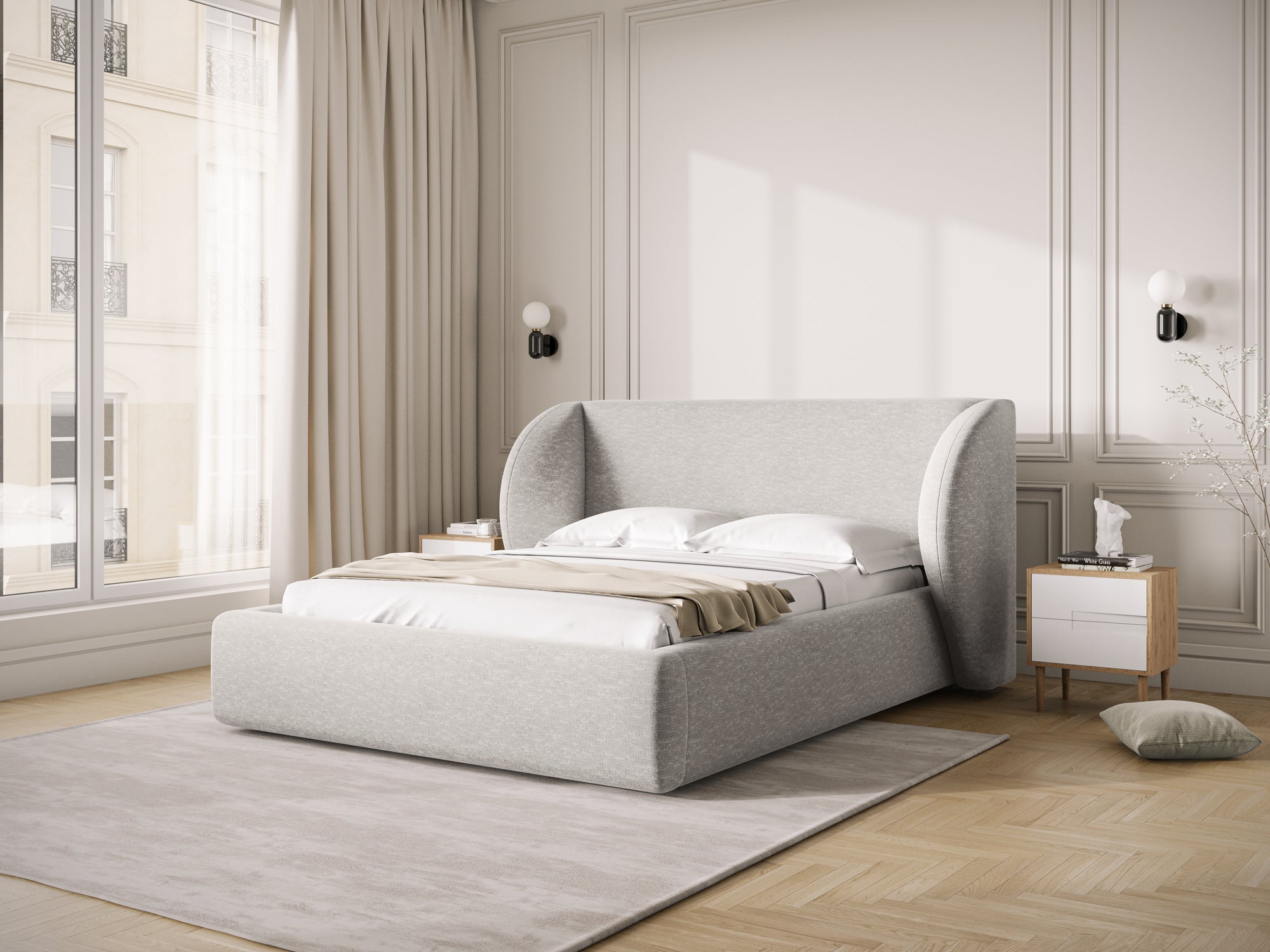 Struttura letto Miley - grigio chiaro