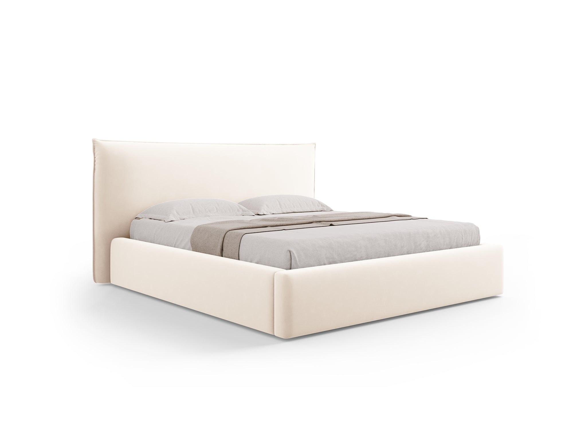 Cadre de lit en agate - beige clair