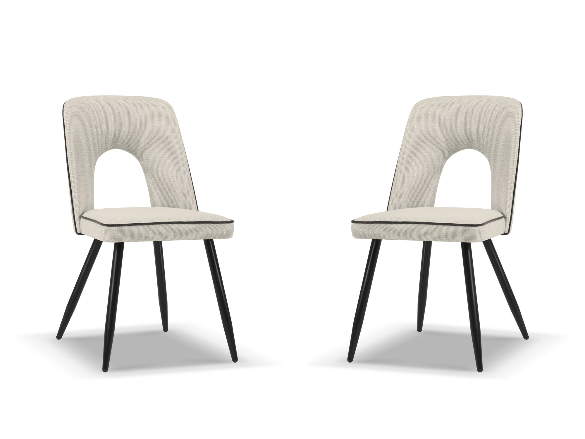 Ensemble de deux chaises Tim - beige/anthracite