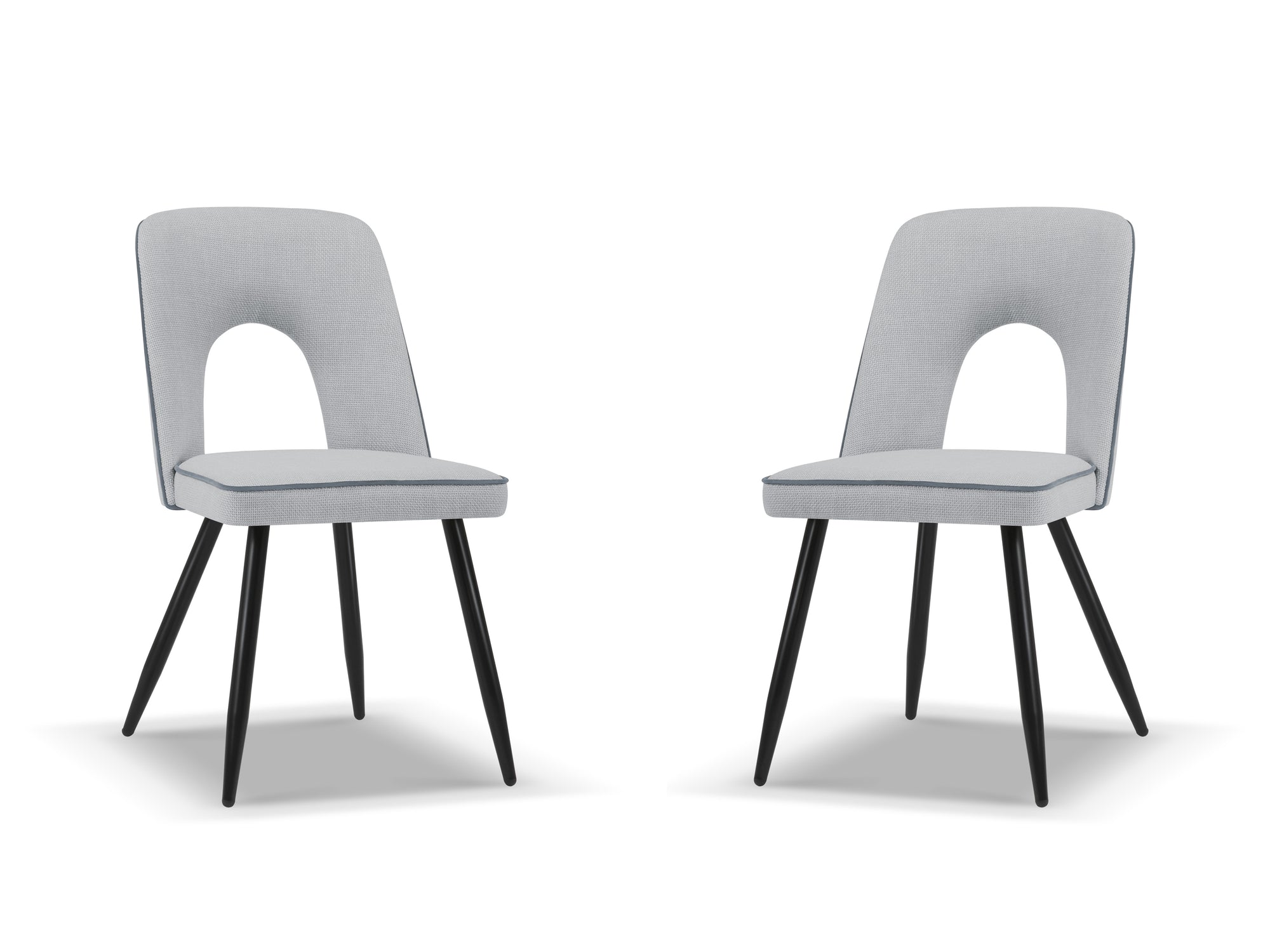 Ensemble de deux chaises Tim - gris clair/gris bleu