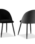 Ensemble de deux chaises Rayan - noir