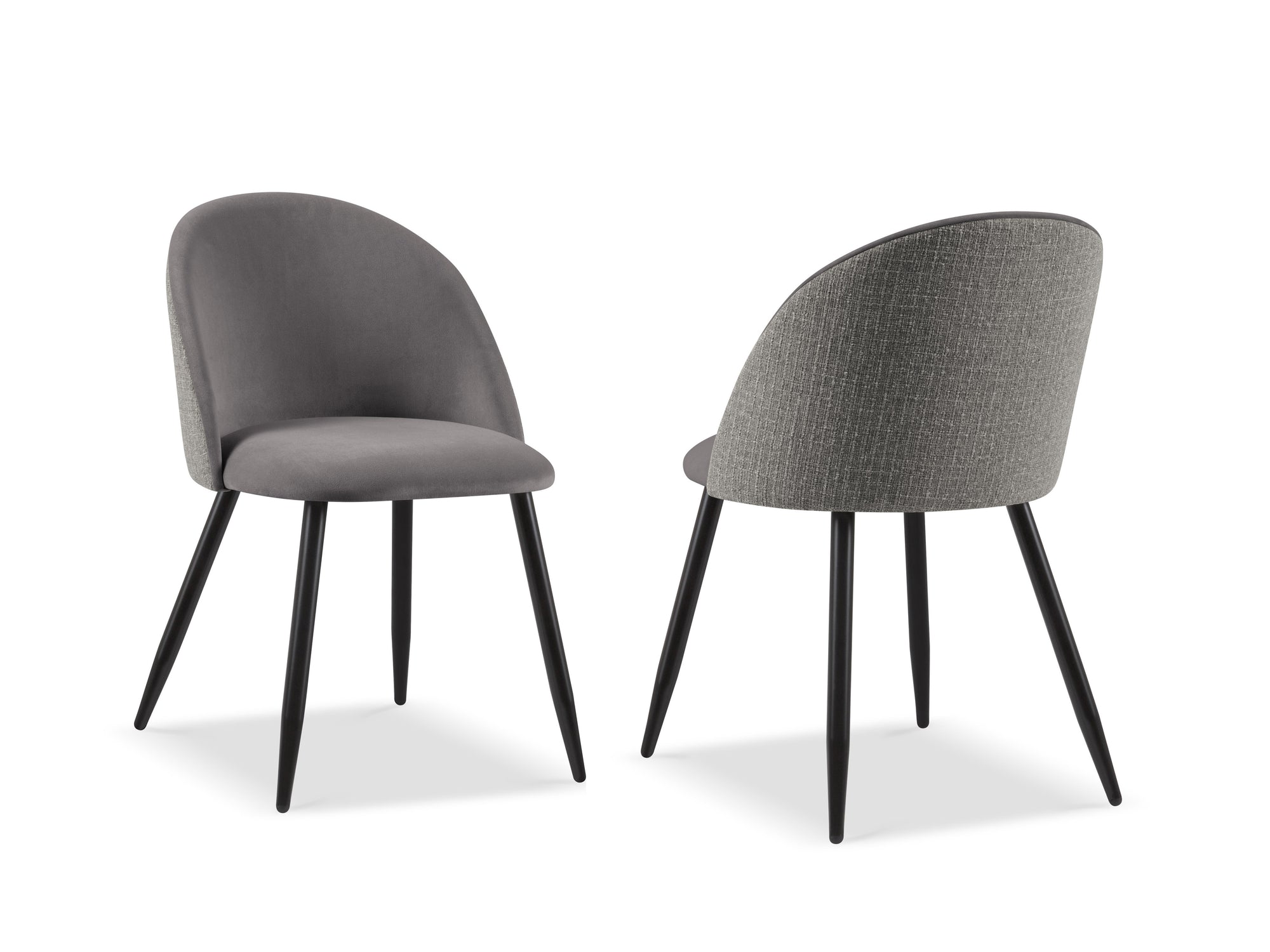 Ensemble de deux chaises Rayan - gris foncé