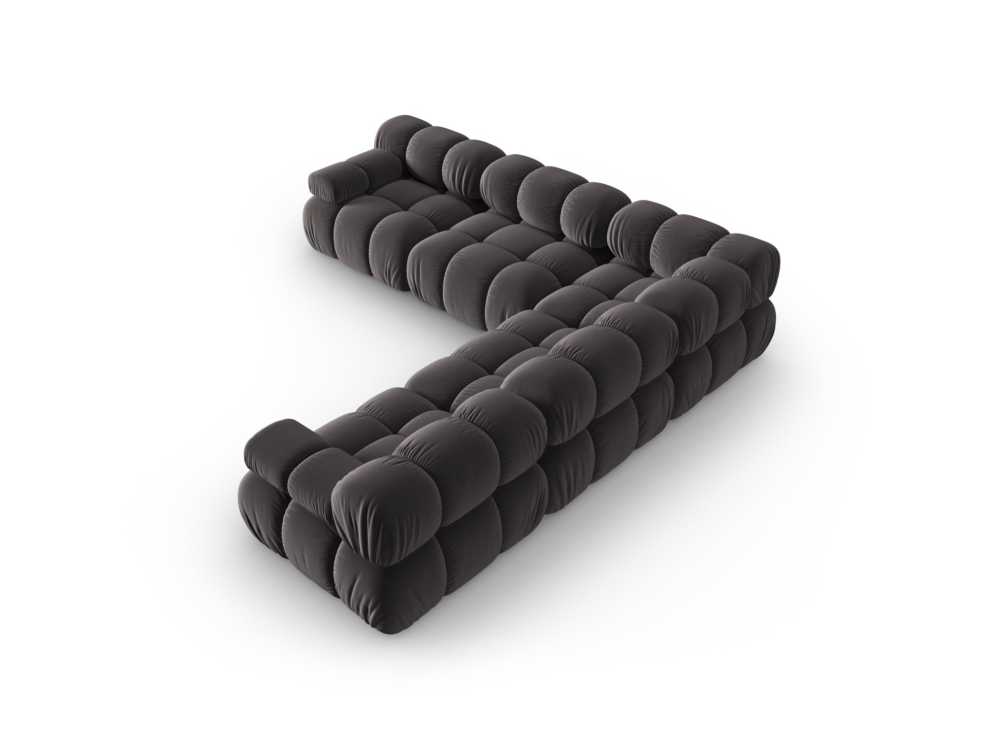 Canapé d'angle Bellis - gris foncé | 4 places et plus
