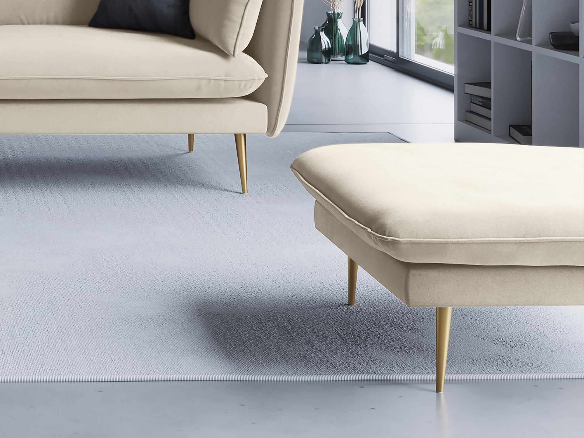 Pouf Agata - beige chiaro