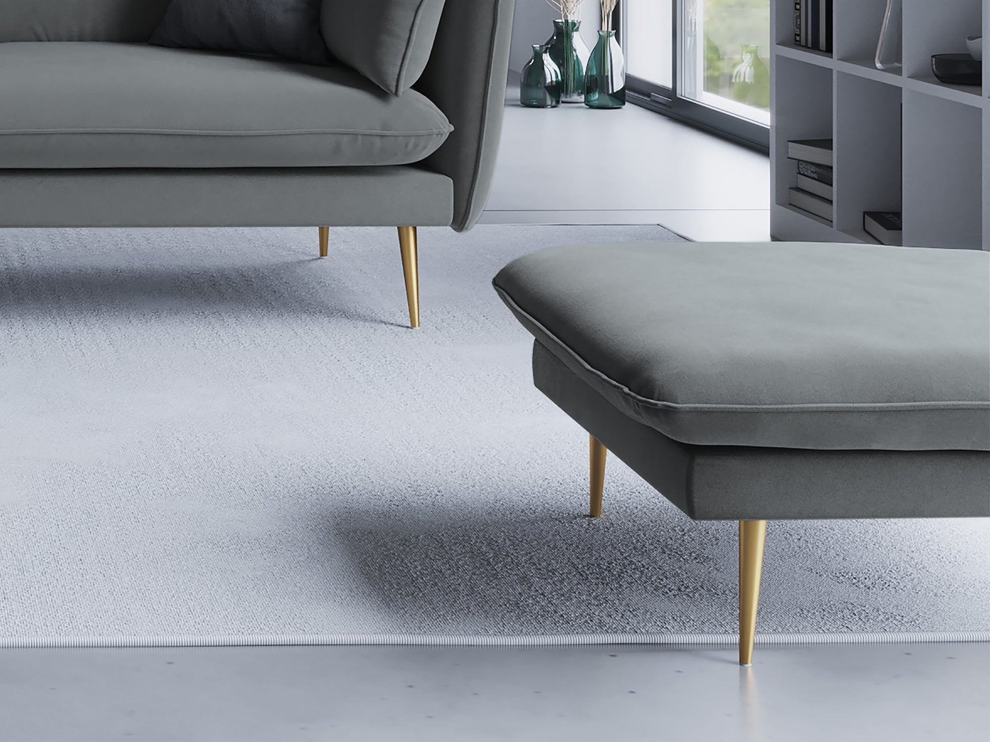 Pouf Agate - gris foncé