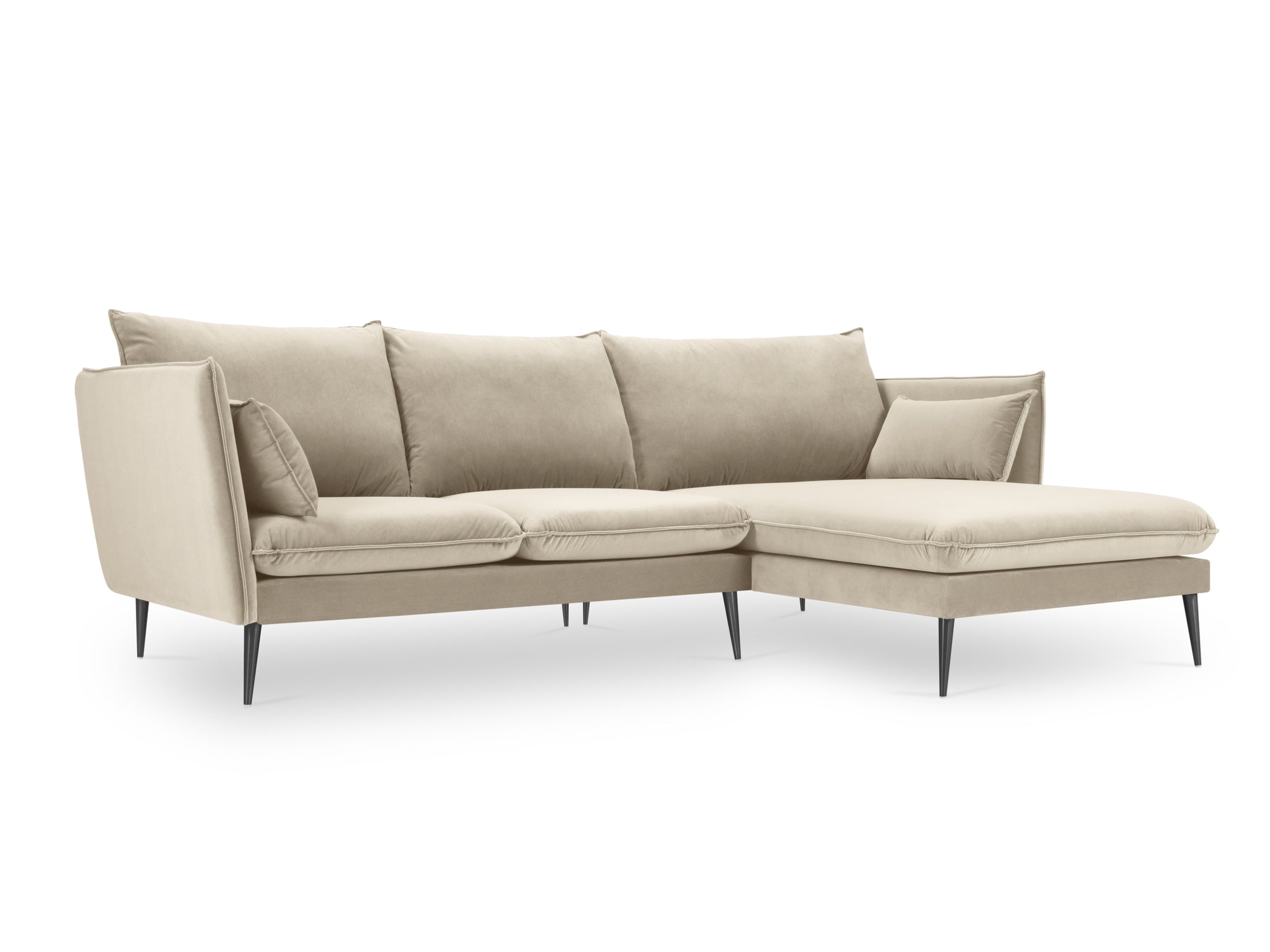 Divano a L Agate destro - beige chiaro | Divano 4+ posti
