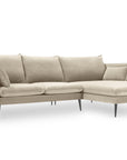 Divano a L Agate destro - beige chiaro | Divano 4+ posti