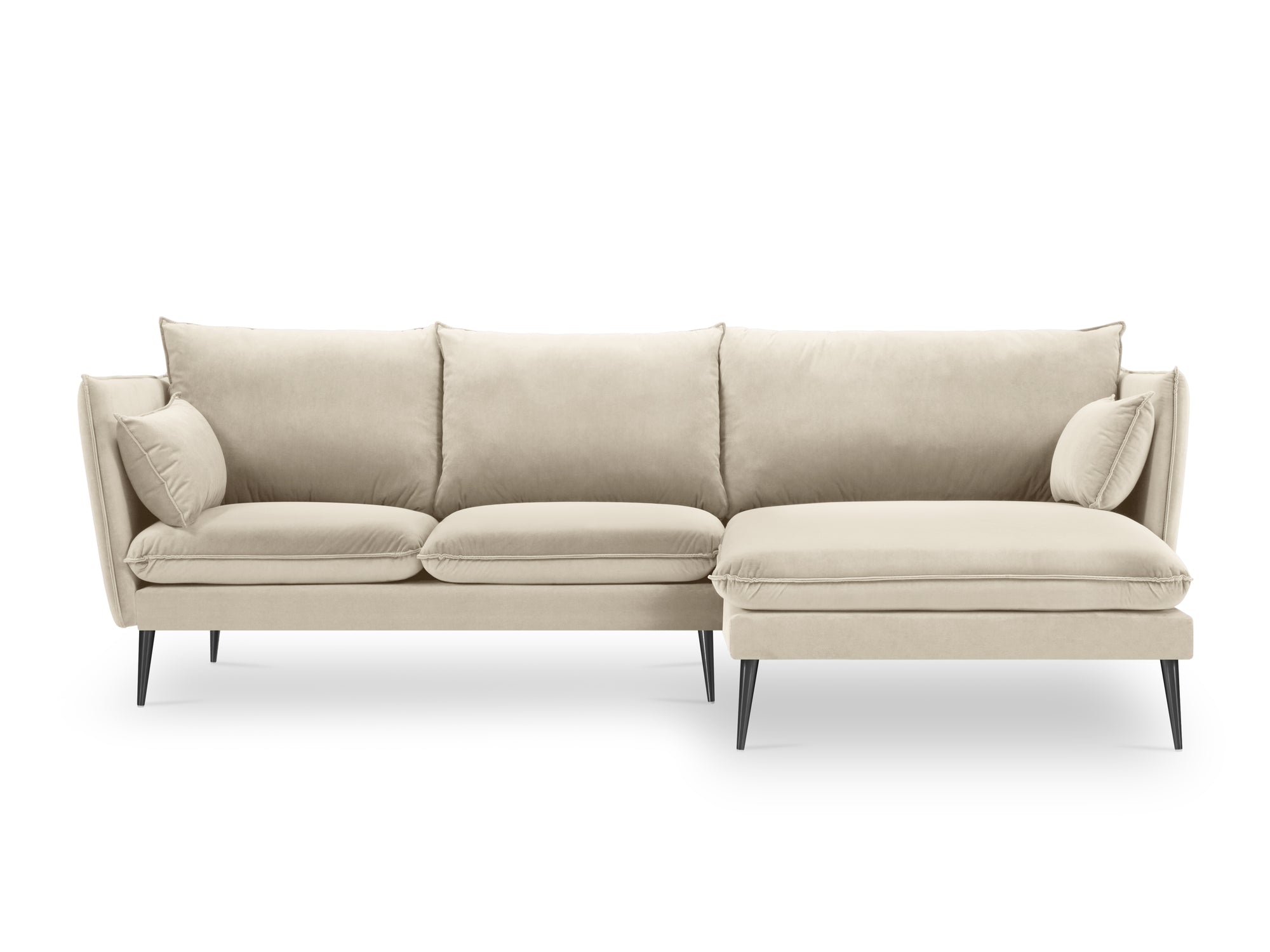 Divano a L Agate destro - beige chiaro | Divano 4+ posti