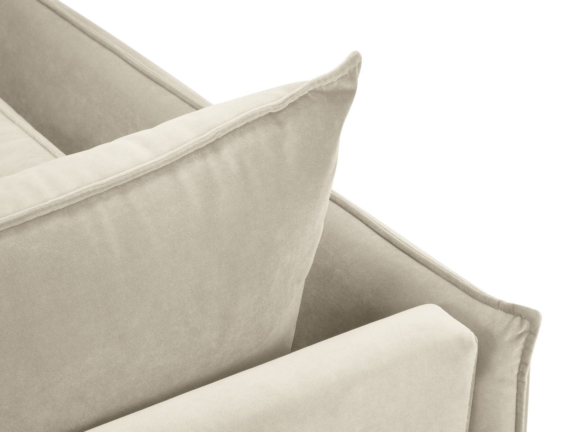 Divano a L Agate destro - beige chiaro | Divano 4+ posti