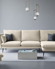 Divano a L Agate destro - beige chiaro | Divano 4+ posti