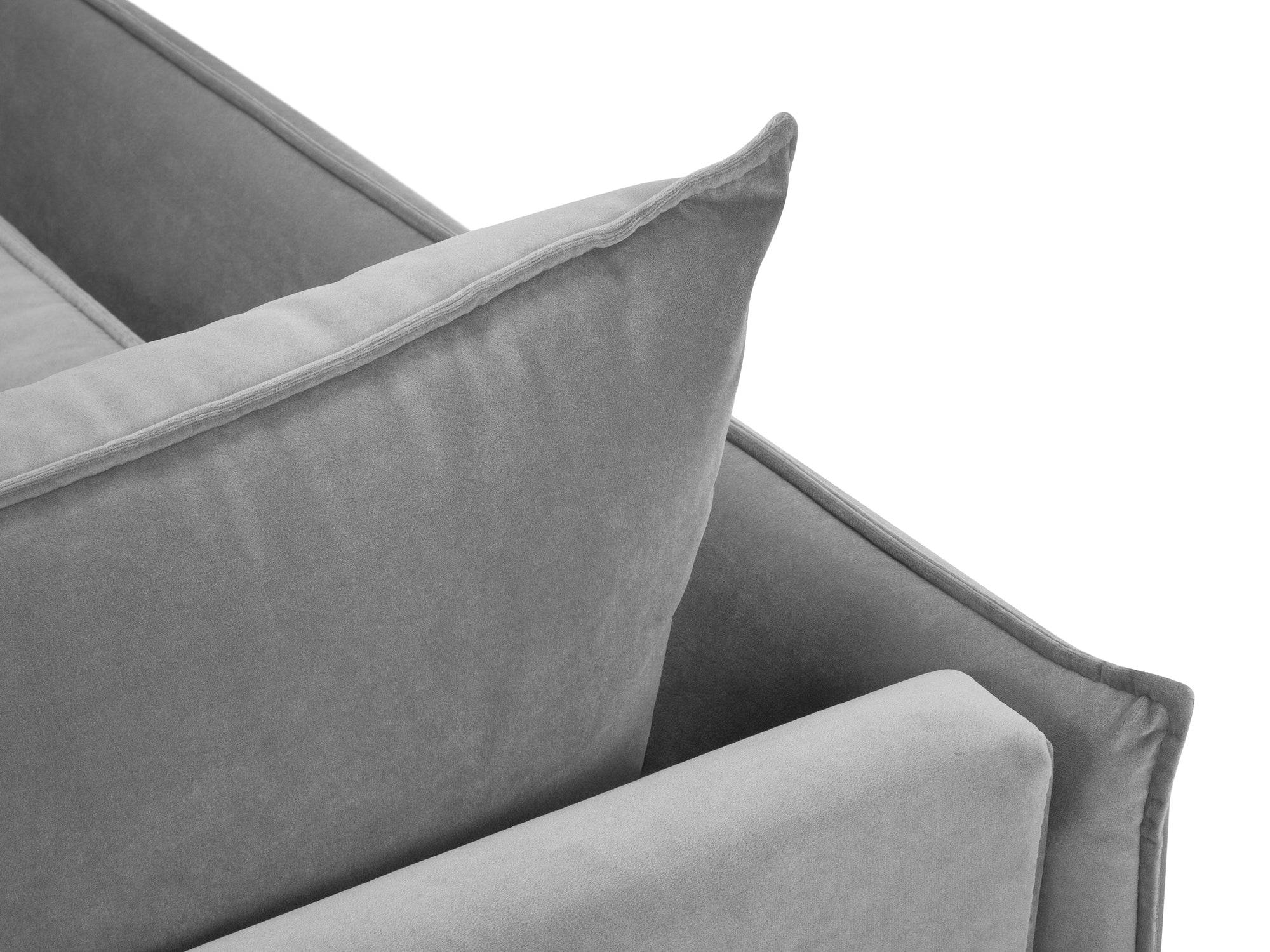 Canapé en L Agate droit - gris clair | Canapé 4 places et plus