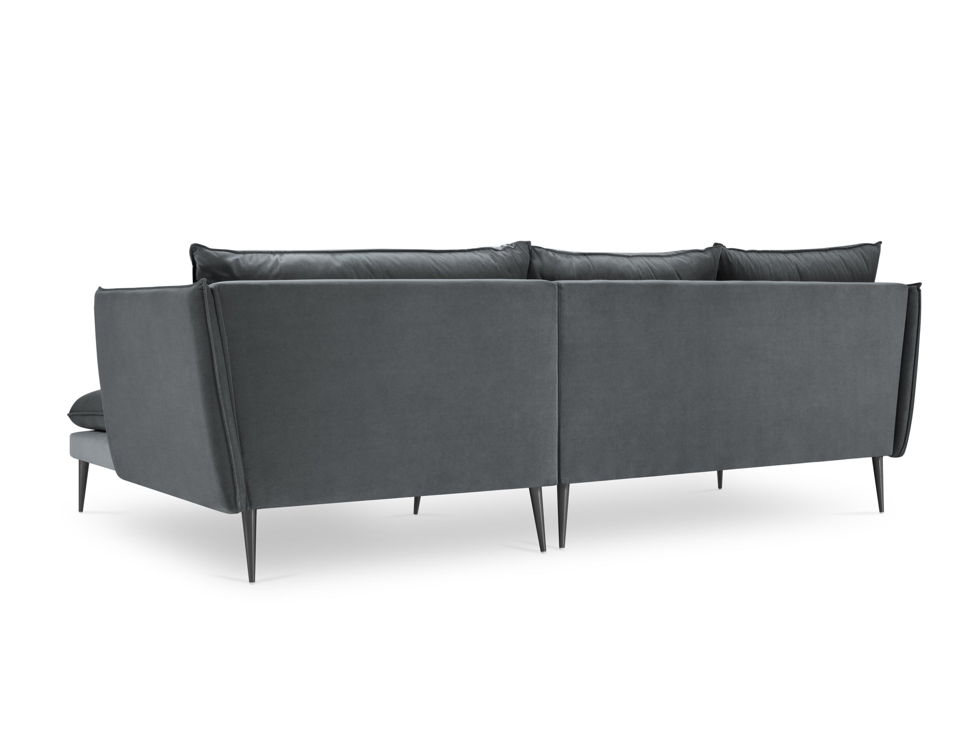 Canapé en L Agate droit - gris foncé | Canapé 4 places et plus