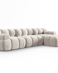 Canapé Bellis en L droit - beige clair | Canapé 4 places et plus