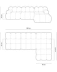 Canapé Bellis en L droit - beige clair | Canapé 4 places et plus