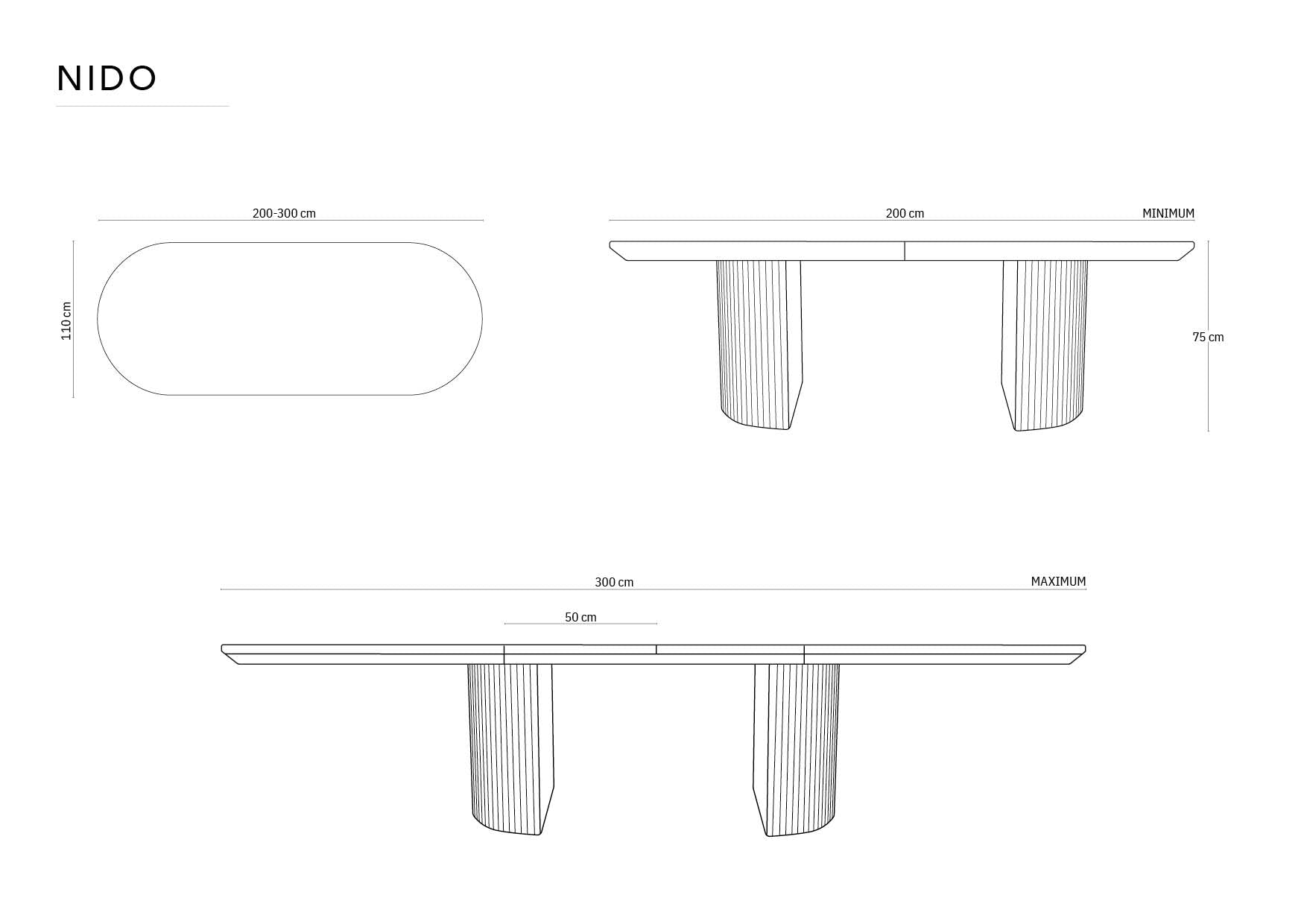 Table à manger Nido - bois/chêne