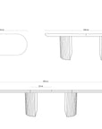 Table à manger Nido - Bois/Chêne foncé