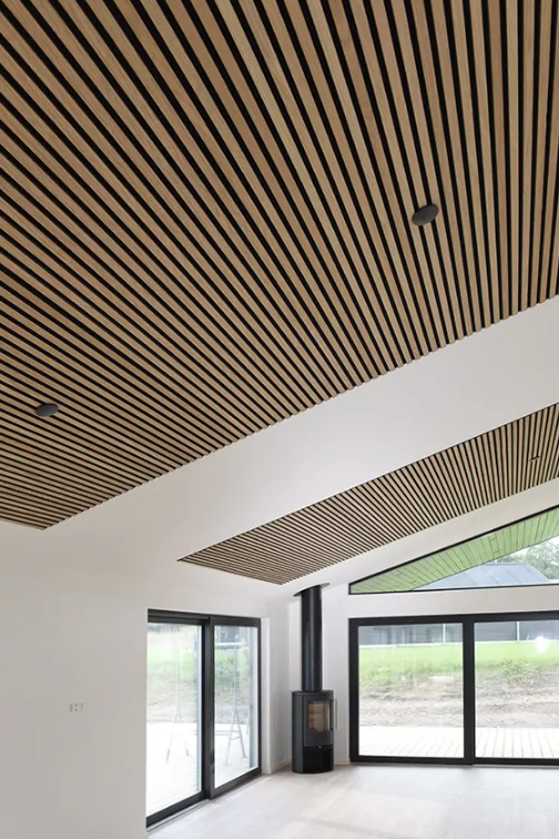 Pannelli acustici esclusivi Palissar® | 300x60 cm - Rovere chiaro (feltro acustico nero)