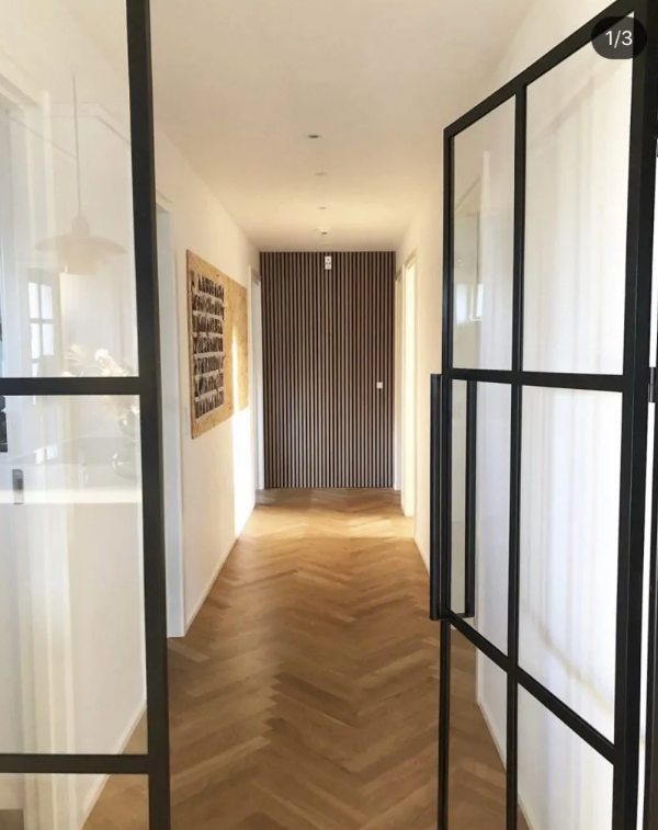 Pannelli acustici esclusivi Palissar® | 300x60 cm - Rovere chiaro (feltro acustico nero)