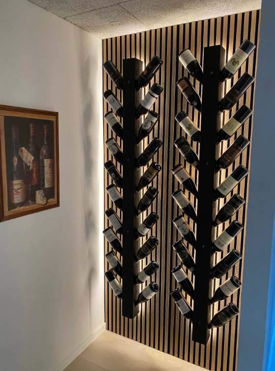 Pannelli acustici esclusivi Palissar® | 300x60 cm - Rovere chiaro (feltro acustico nero)