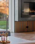 Pannelli acustici esclusivi Palissar® | 300x60 cm - Rovere chiaro (feltro acustico nero)