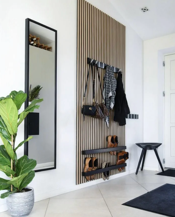 Pannelli acustici esclusivi Palissar® | 300x60 cm - Rovere chiaro (feltro acustico nero)