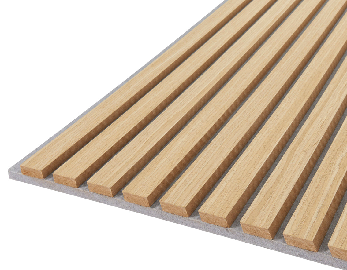Panneaux acoustiques Palissar® Standard | 244 x 52 cm - Chêne clair (feutre acoustique gris)