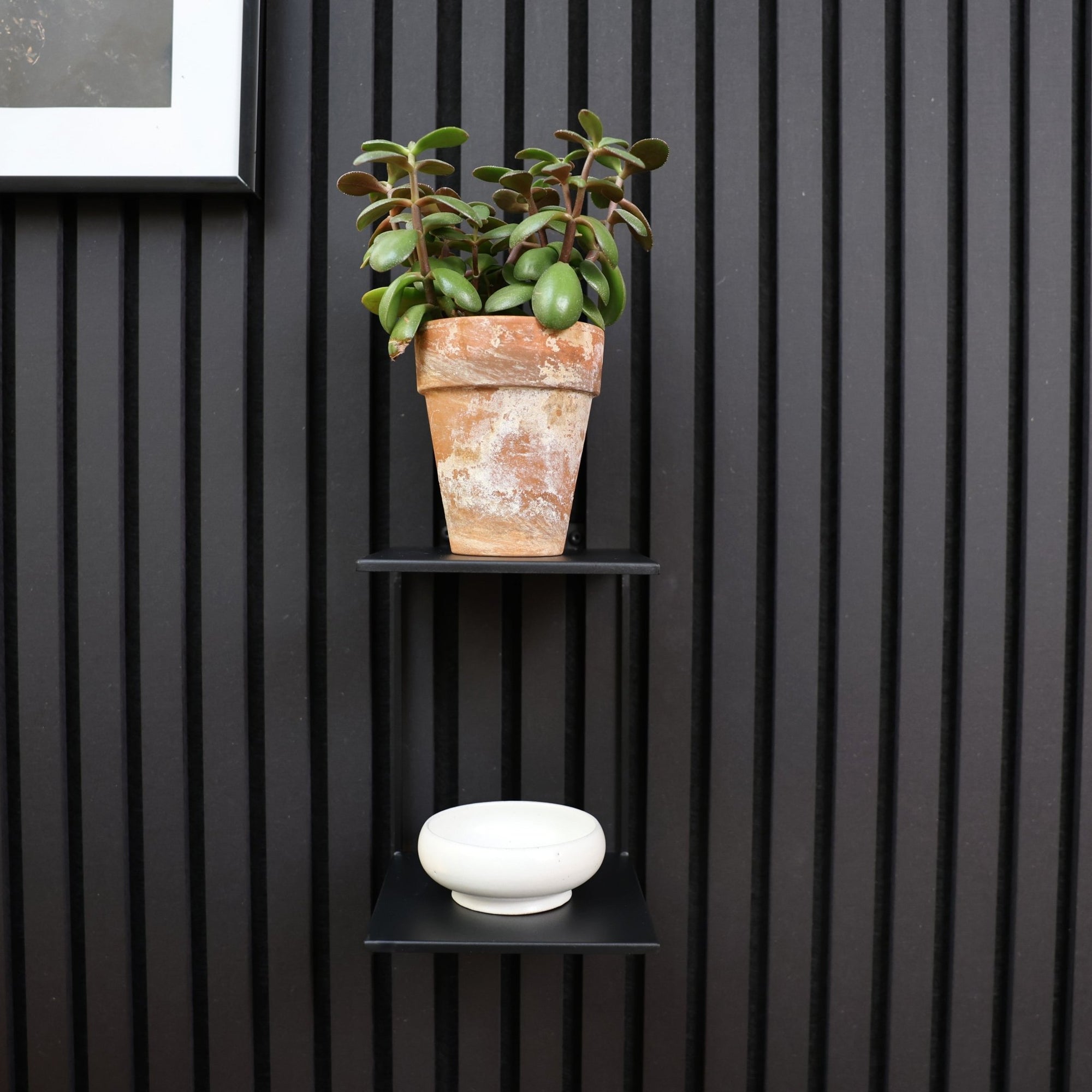 Palissar® Double Shelf – Schwarzes Doppelregal für Akustikpaneele - Palissar