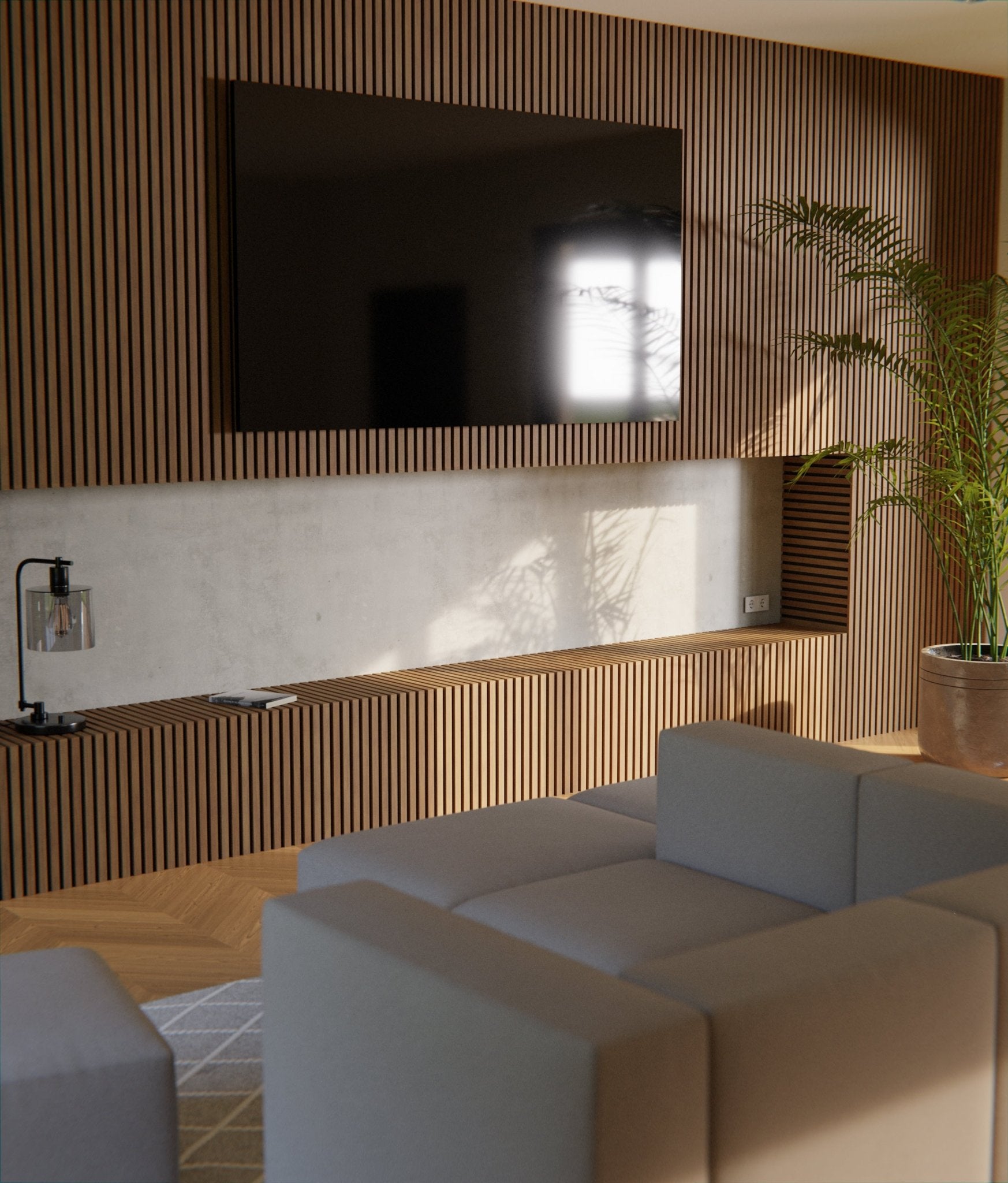 Akustikpaneele Palissar® Exklusiv| 300x60 cm - American Walnut - Palissar