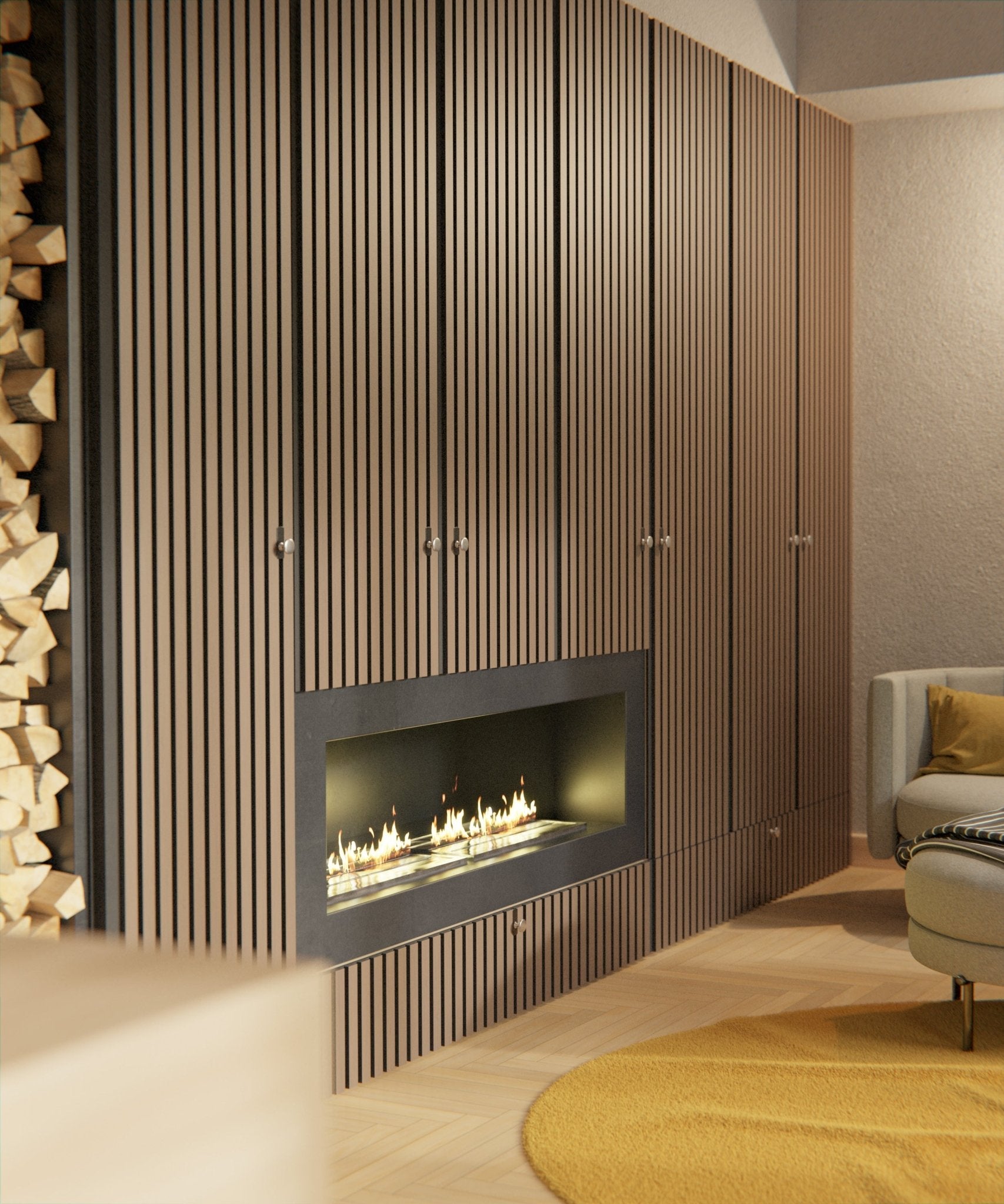 Akustikpaneele Palissar® Exklusiv| 300x60 cm - American Walnut - Palissar