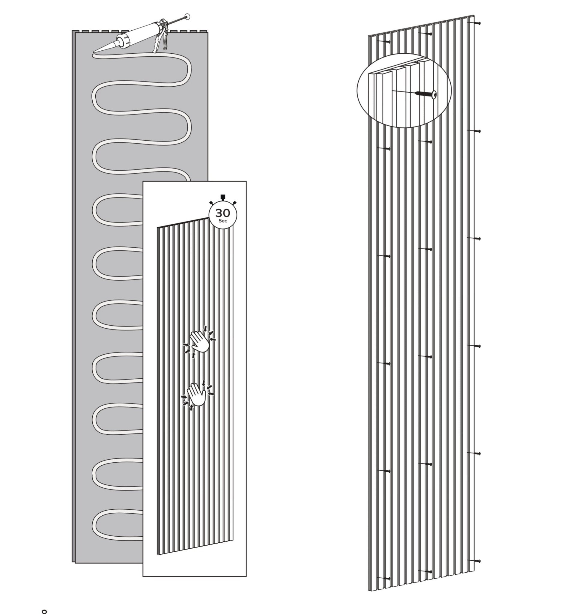 Akustikpaneele Palissar® Melamine Line | 260 x 60 cm – Walnut - Palissar