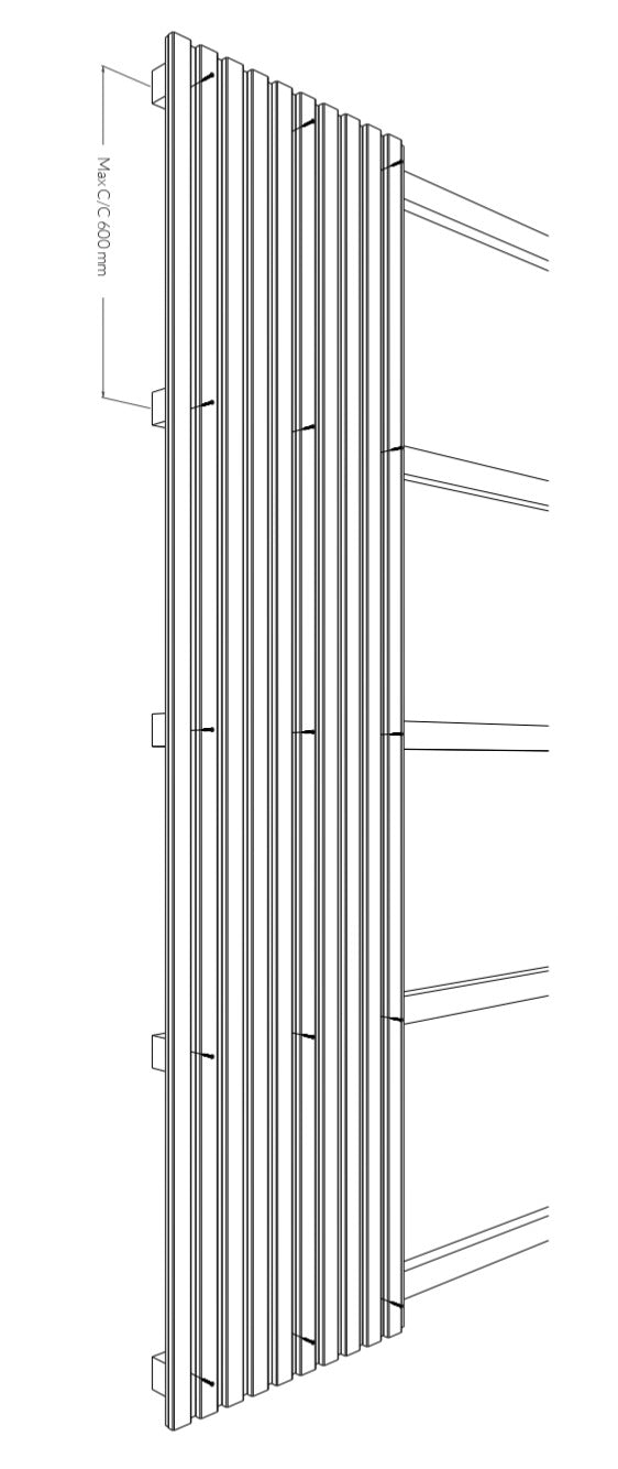 Palissar® Design Panel | Echtholzpaneel für überdachte Aussenbereiche | 240 x 60 cm - Palissar