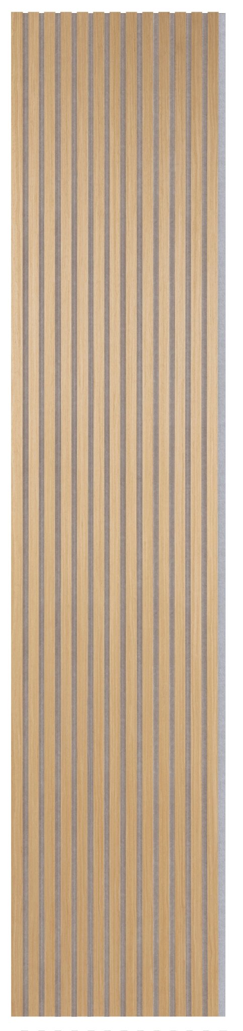 Akustikpaneele Palissar® Standard | 244x52 cm - Light Oak (Grauer Akustikfilz) - Palissar