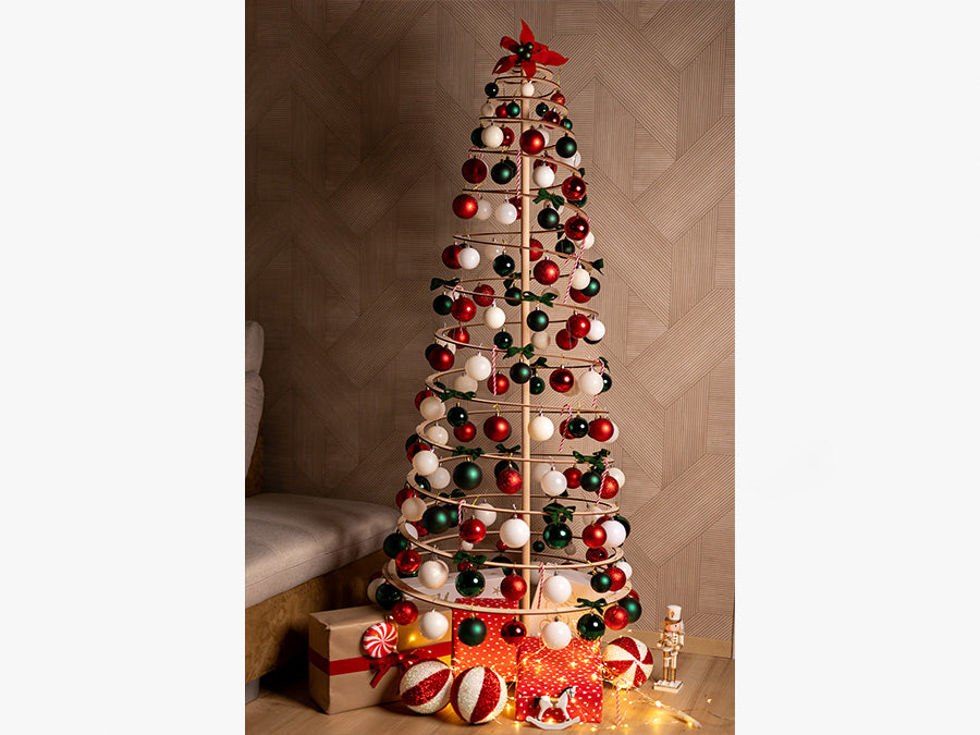 SPIRA Holz-Weihnachtsbaum – Natürlich &amp; Wiederverwendbar (45–235 cm)