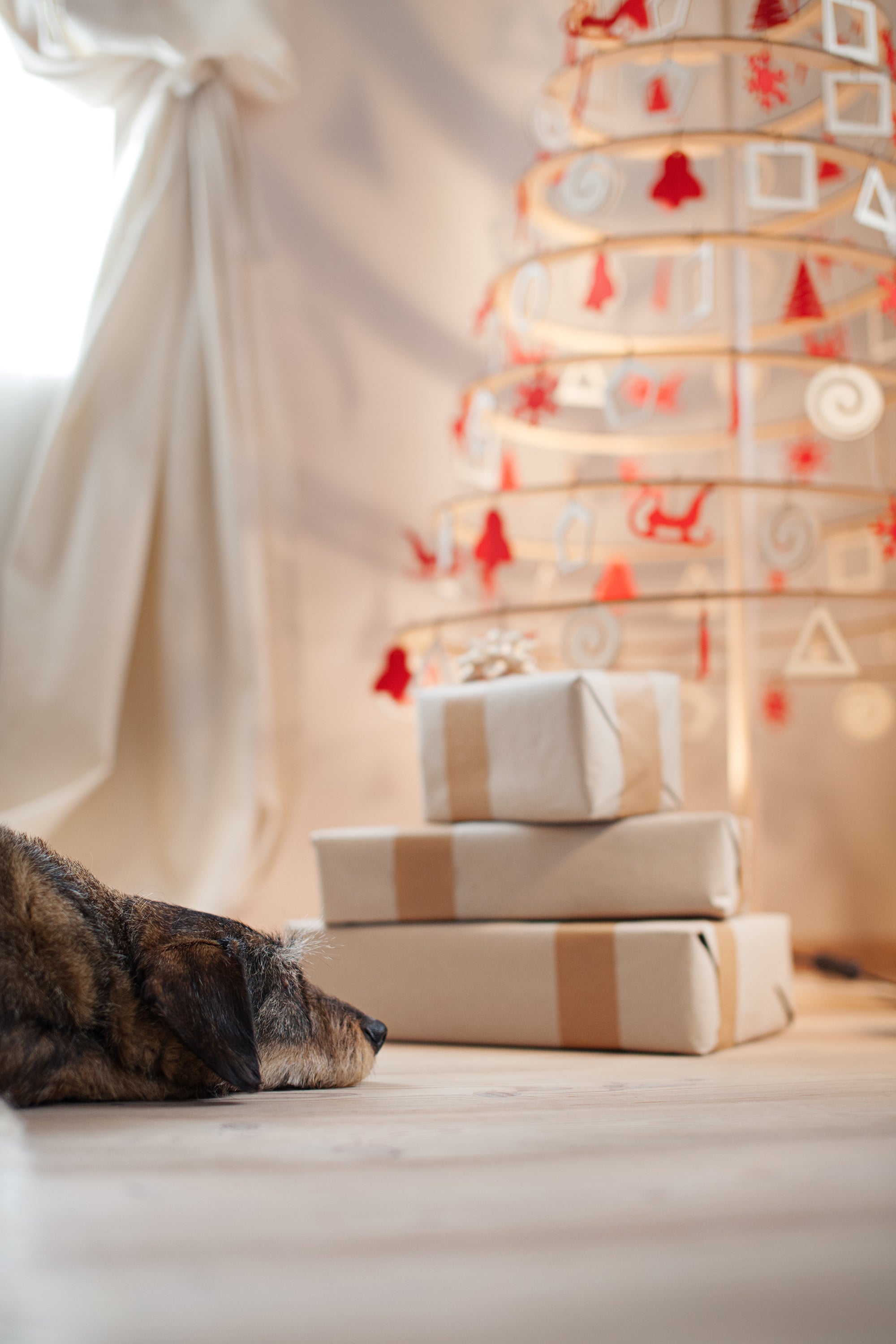 SPIRA Weihnachtsbaumanhänger | Holz &amp; Filz Dekorationsset