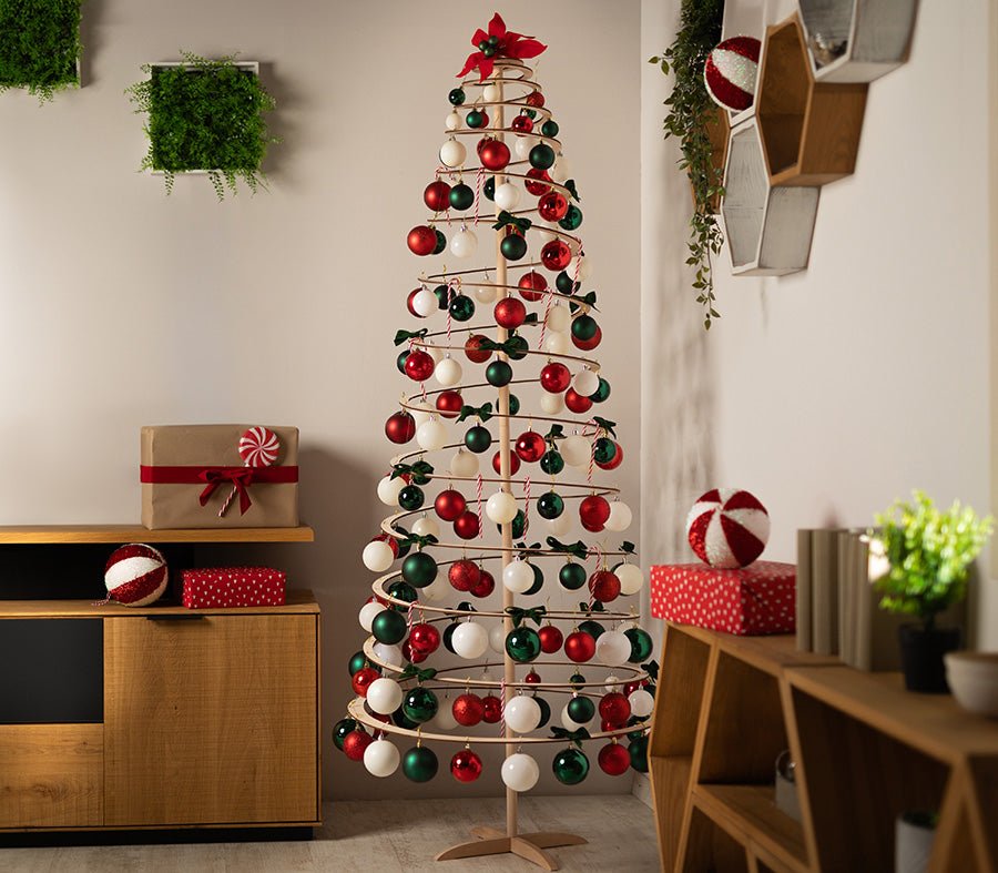 SPIRA Holz-Weihnachtsbaum – Natürlich &amp; Wiederverwendbar (45–235 cm)