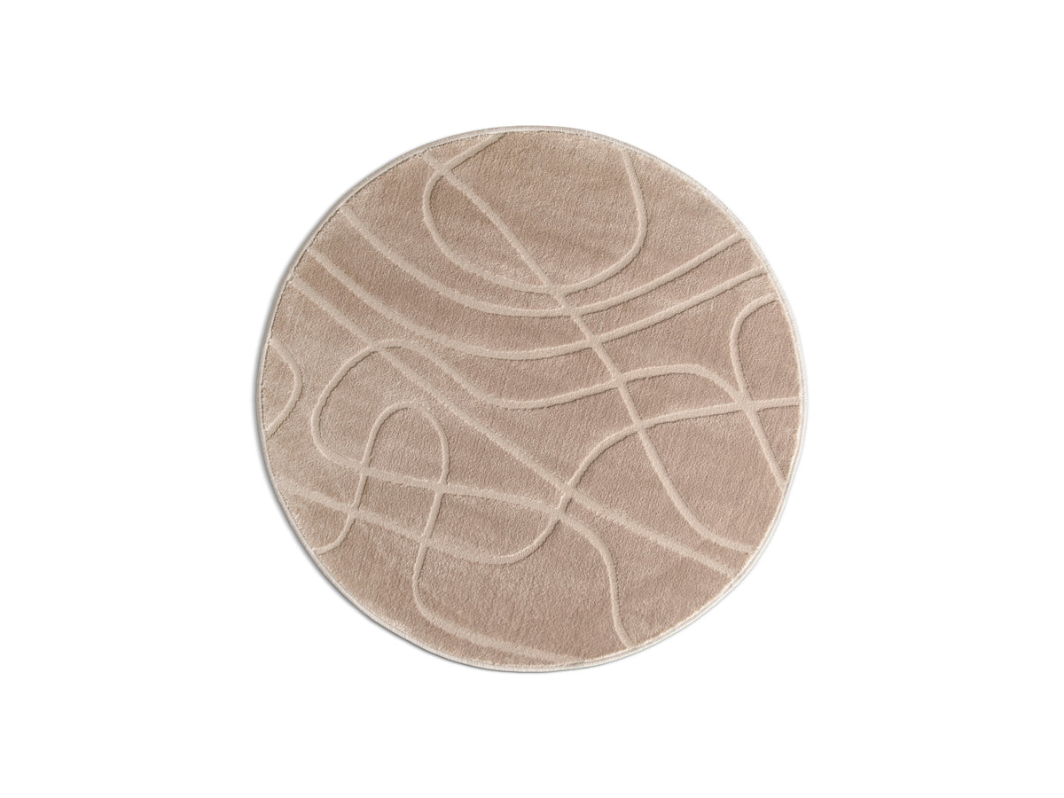 Tana Teppich rund - beige - Palissar